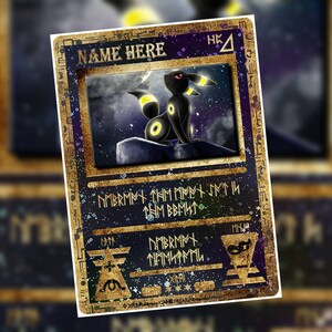 Carte ou horodatage personnalisé Umbreon antique