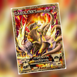 Tarjeta personalizada o sello de tiempo de Ninetales antiguos