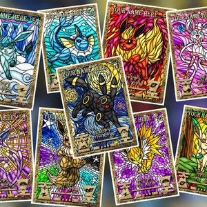 Carte Pokemon Holo personnalisée Eeveelution ancienne