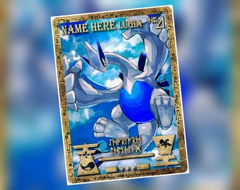 Ancient Lugia Personalized Name Card