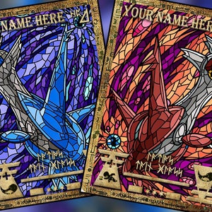 Ancient Latios and Latias Personalized Display Cards or Timestamps Holo (2 cards SET)