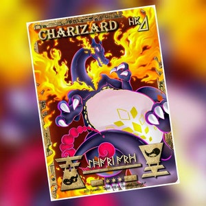 Ancienne carte ou horodatage personnalisé Charizard