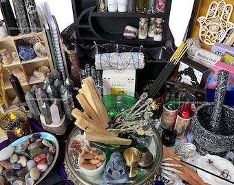 Basic Witch kit | Witchcraft Starter set | Witchy Kit with Spell Candles, Crystals & Herbs | Witch Gift