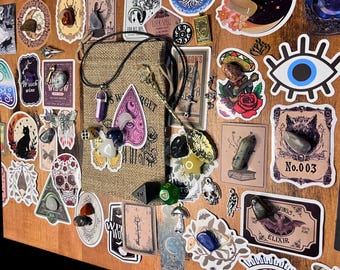 Witchy sticker and charm pack