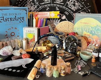 Supplies For New Witch Altar to Perform Witchcraft Rituals, Adult Curio Witch Box Witches Starter Kit For Beginners Learning The Craft