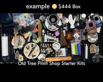 Beginner Witch Starter Kit – Altar Tools, Crystals & Printed Guides for Learning and Practice