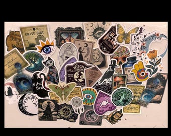 Witchy stickers pack - 40pc sticker bundle