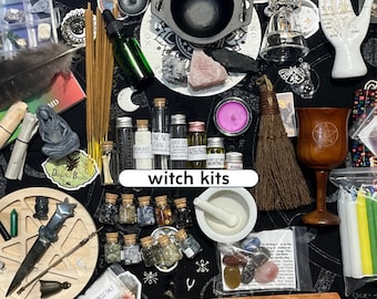 witch stuff Beginner witch Kit - starter witchcraft bundle first Altar witchy gift box, Mystery Crystal scoops & curated Witchy gift set
