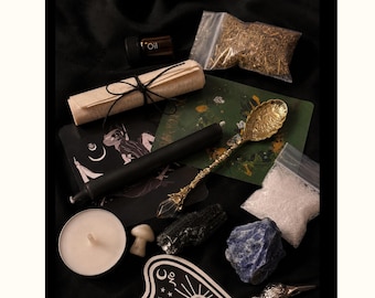 Altar cloth & spell candle; Your witch kit