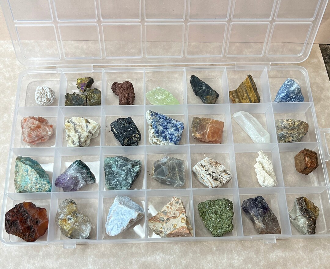 Healing Crystals Set Gemstone Kit With Information Guide for Energy ...