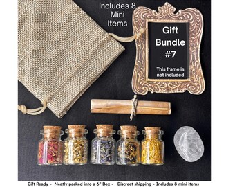 I want a mystery box with crystals and witch stuff in travel sizes