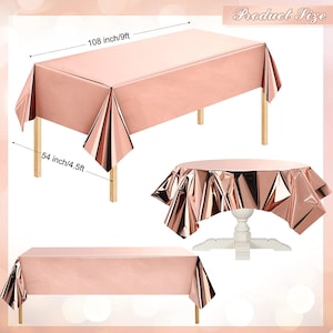 4 packs Rectangular table cloths for parties, table covers for party 54&quot; x 108&quot; for Birthday Bridal Wedding Anniversary Engagement