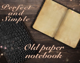 Old paper leather horizontal witchy planner for GoodNotes Notability | Digital PDF Notebook for GoodNotes iPad Tablet | Vintage notebook