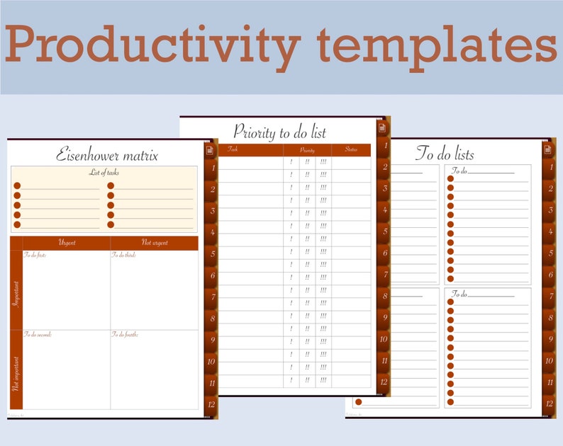 Autumn Digital Hyperlinked Planner Bundle, 12 Tabs, Undated iPad ...