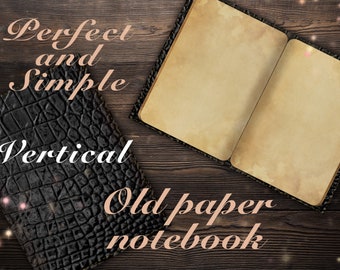 Old paper leather vertical witchy planner for GoodNotes Notability | Digital PDF Notebook for GoodNotes iPad Tablet | Vintage notebook