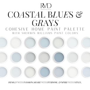 Sherwin Williams Coastal Blues & Grays Paint Palette (Digital Download)