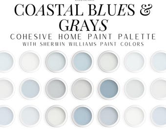 Sherwin Williams Coastal Blues & Grays Paint Palette (Digital Download)