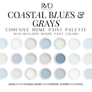 Benjamin Moore Coastal Blues & Greys Paint Palette (Digital Download)