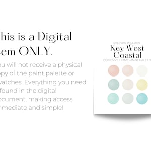 Sherwin Williams Key West Coastal Paint Palette (Digital Download) image 8