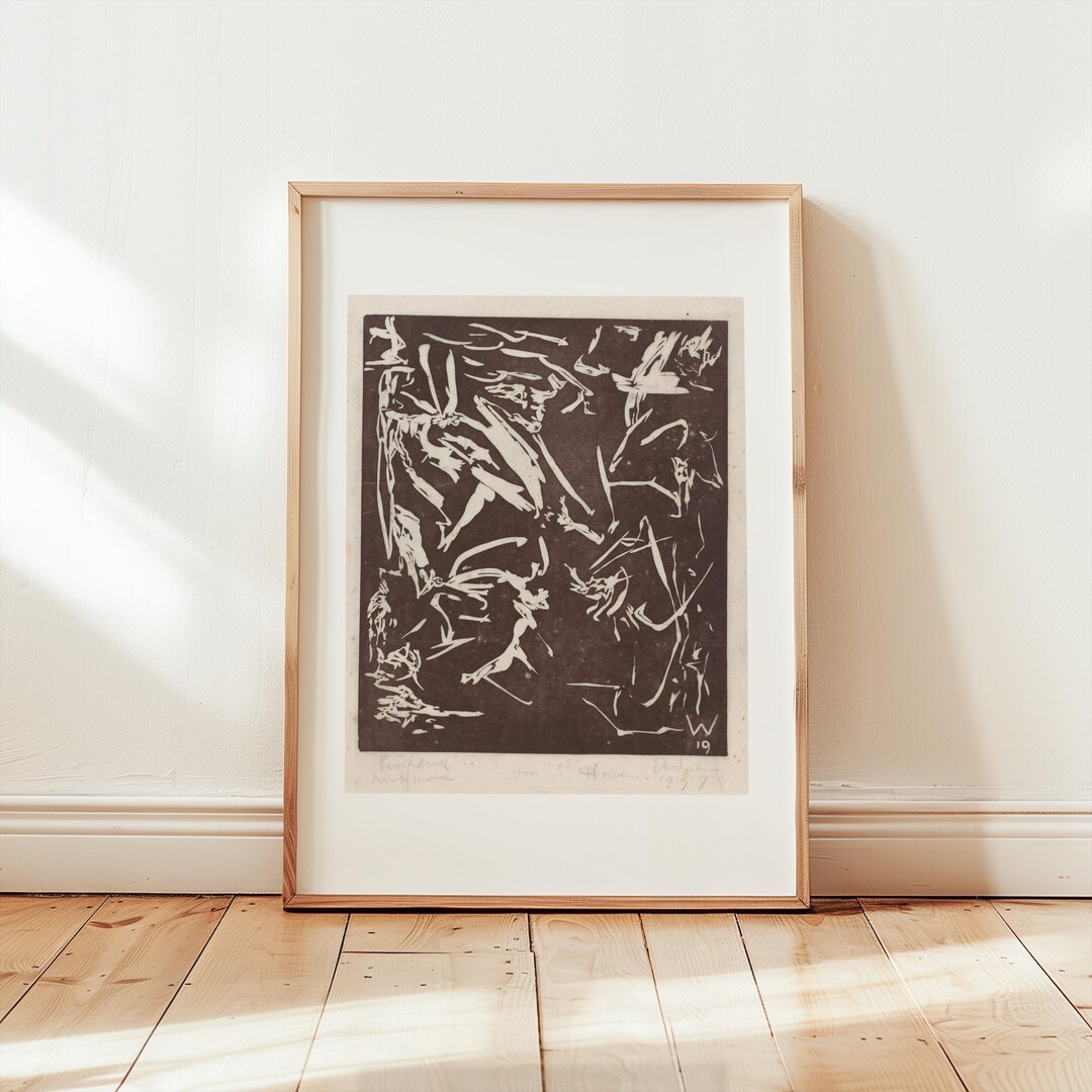 Abstract Figure Study Print, Expressionist Drawing, Minimal Line ...