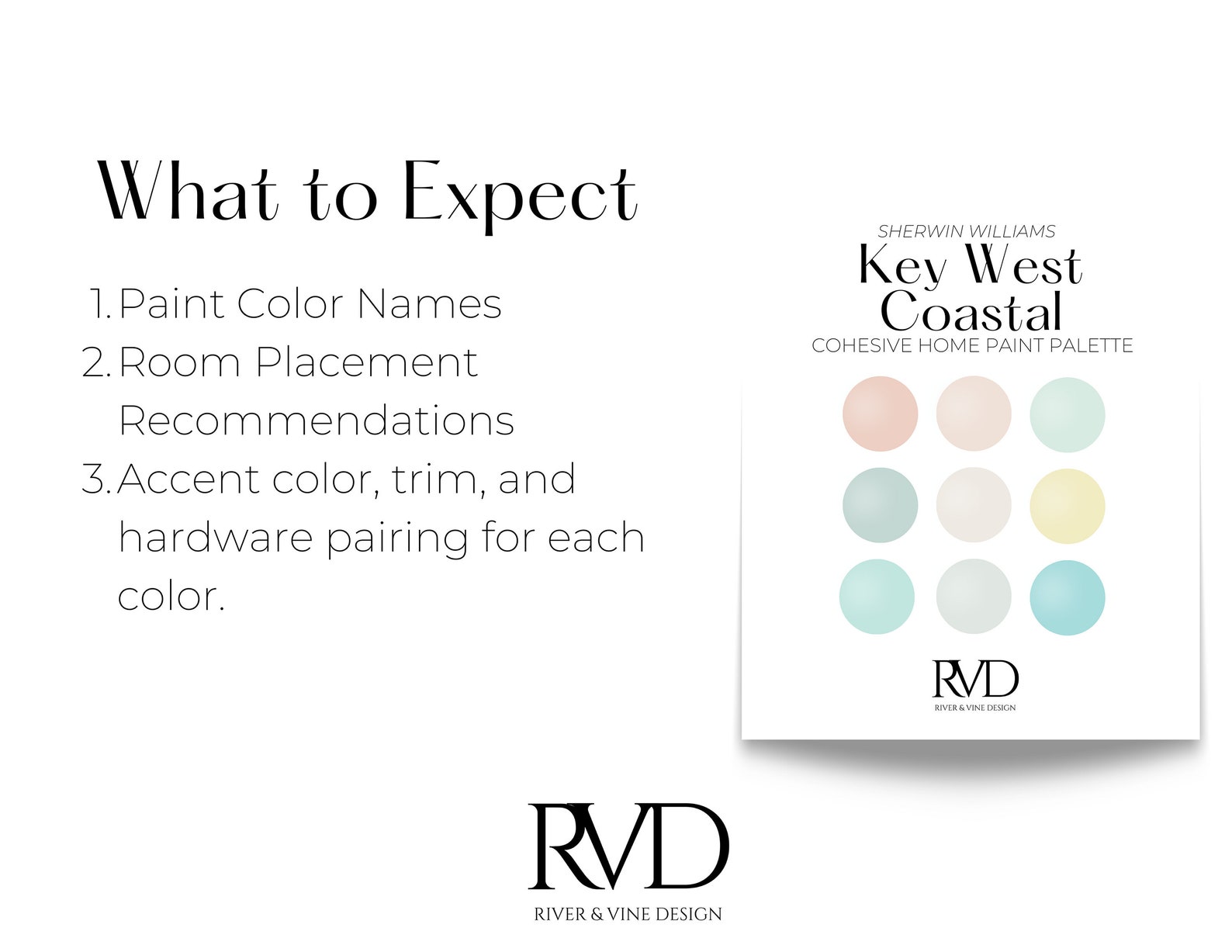 Sherwin Williams Key West Coastal Paint Palette Coastal Paint - Etsy