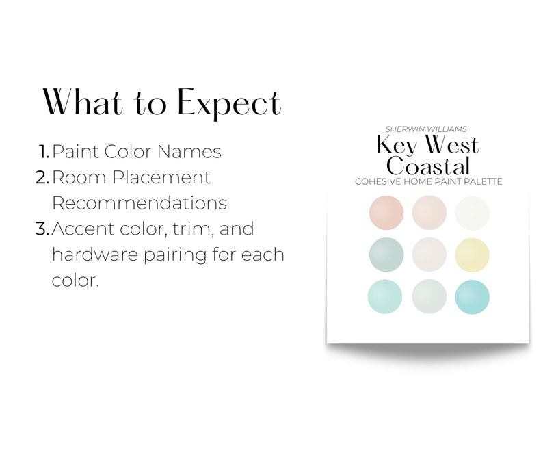 Sherwin Williams Key West Coastal Paint Palette (Digital Download) image 7