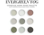 Sherwin Williams Evergreen Fog Paint - Boho & Neutral Earth Tones Palette for Modern Interior Design