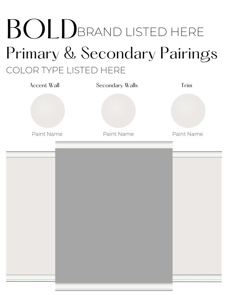 Coastal Blues & Greys Accent Walls Paint Palette Etsy