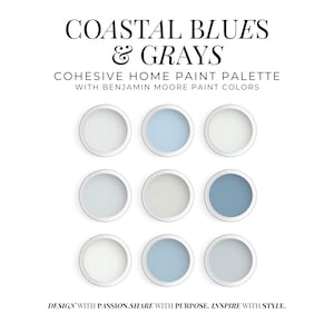 Benjamin Moore Coastal Blues & Greys Paint Palette (Digital Download)