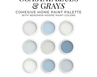 Paleta de pintura Benjamin Moore Coastal Blues & Greys (Descarga digital)