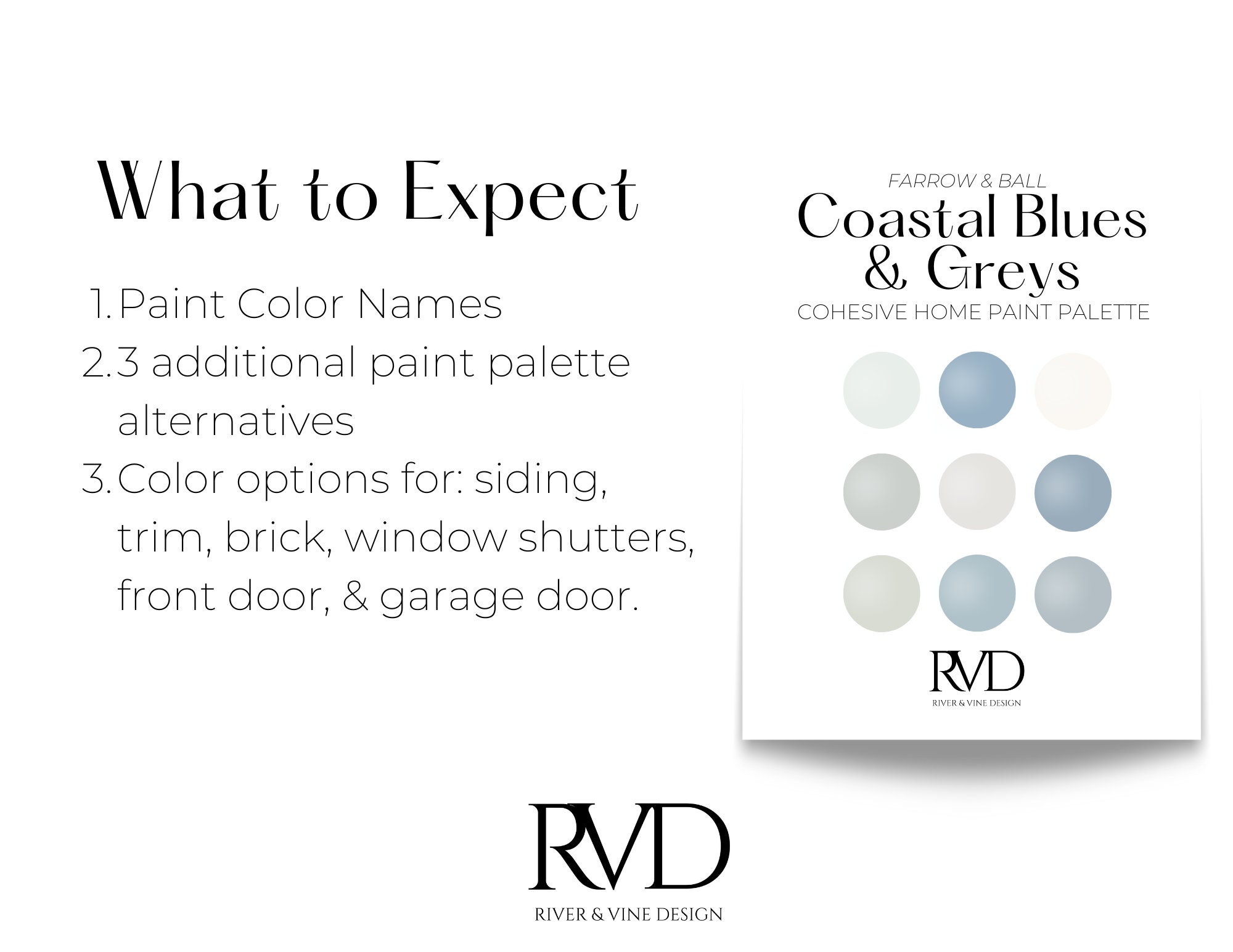Farrow and Ball Coastal Blues & Greys Paint Palette Coastal - Etsy