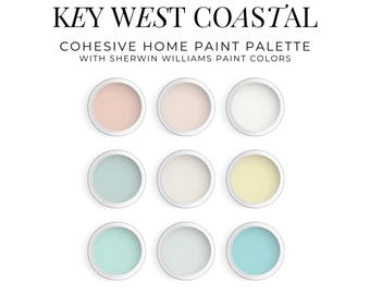 Paleta de pintura Sherwin Williams Key West Coastal (descarga digital)