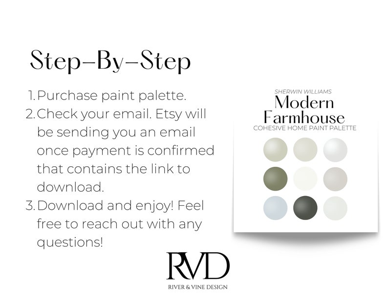 Step-By-Step: purchase paint palette. Check your etsy email. Etsy will be sending you an email once payment is confirmed that contains the link to download. Download and enjoy! Feel free to reach out with any questions!