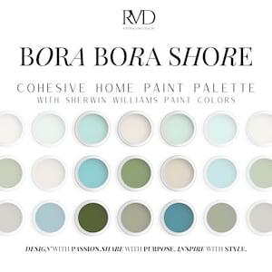 Sherwin Williams Bora Bora Coastal Colors, Whole House Cohesive Paint Selection, Best Coastal Paint Palette