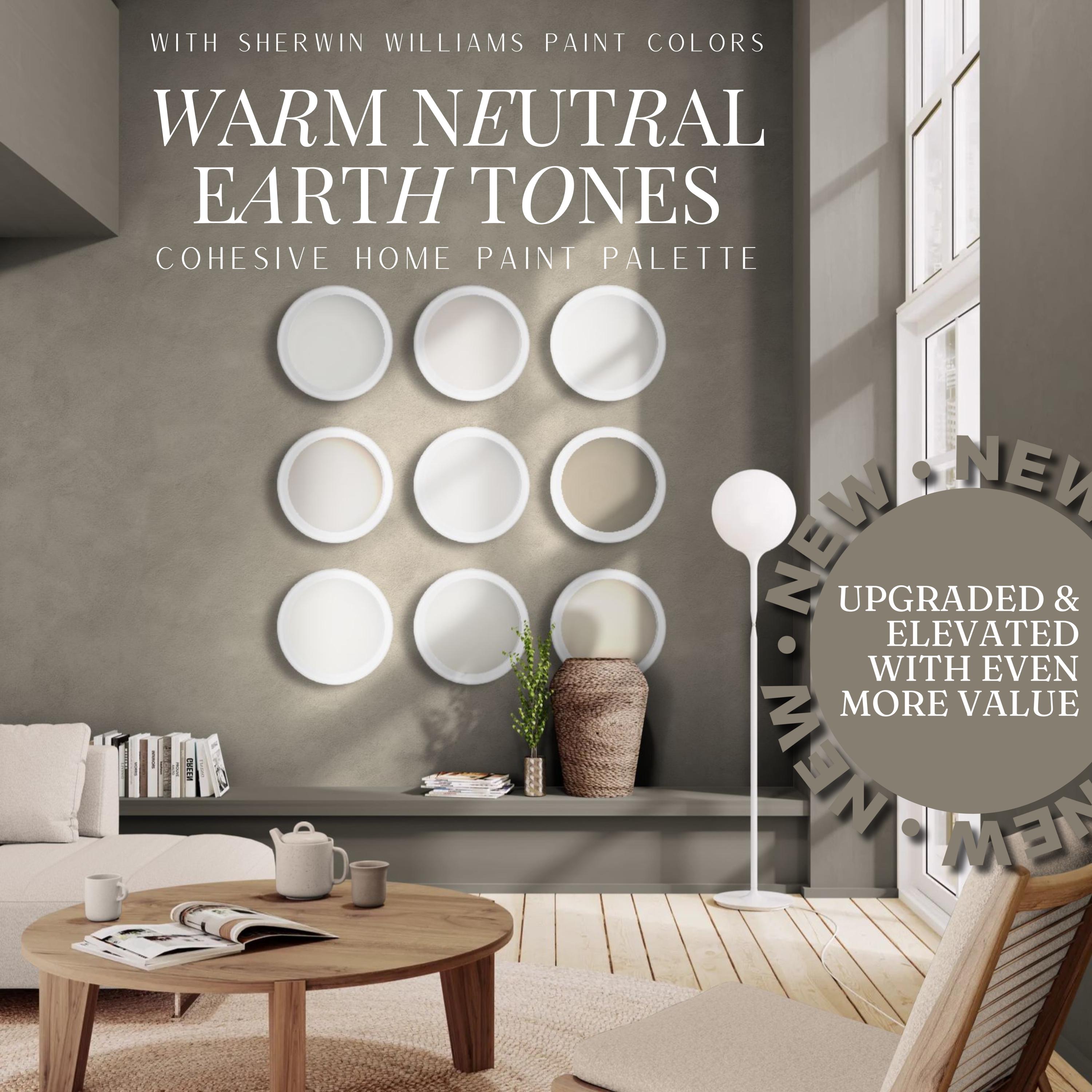 Warm Neutral Paint Palette: Sherwin Williams Earth Tones (digital Download)  - Etsy Israel, image size:3000x3000