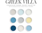 Greek Villa Coastal Paint Palette – Sherwin Williams Color Scheme – Neutral Home Color Guide