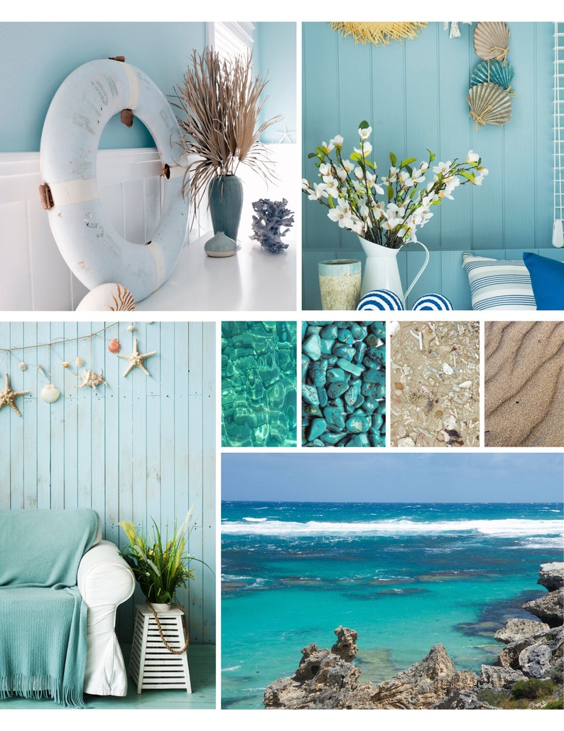 Sherwin Williams Coastal Turquoise Paint Palette, Cohesive Whole House Paint Palette, Coastal
