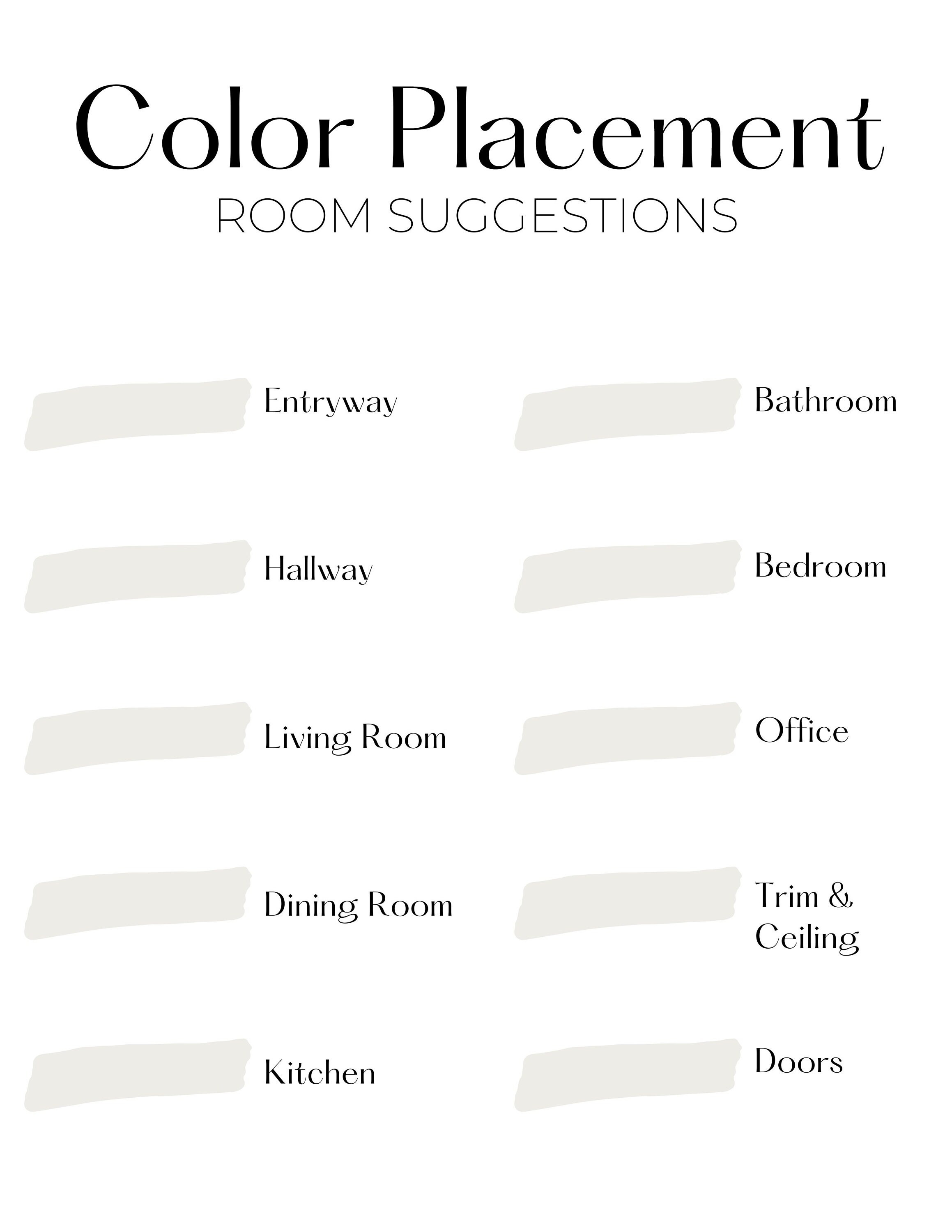 Benjamin Moore Warm Neutral Earth Tones Paint Palette, Cohesive Whole House Paint Palette, Best