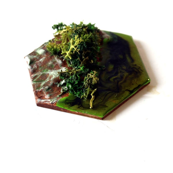 swamp modular terrain for tabletop gaming, hexagon