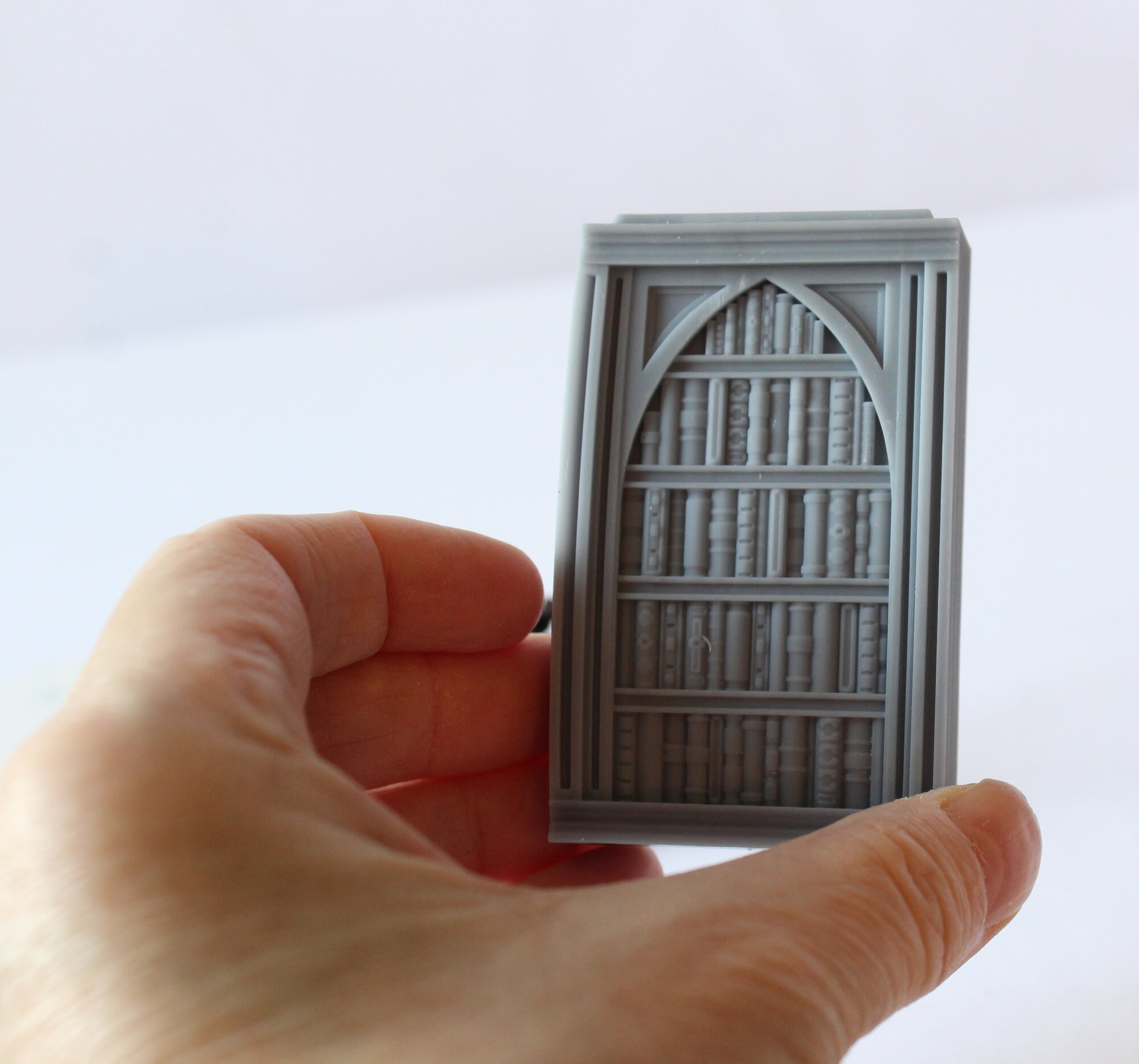 Miniature Bookcase Filled for Tabletop Gaming, Dioramas or Dollhouses