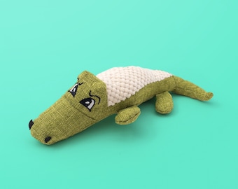 Alligator Dog Toy | Dog Chew Squeaker | Plush Dog Toy | Crocodile Pet Toy | Sustainable Dog Toy | Plush Squeaky Toy | New Dog Gift