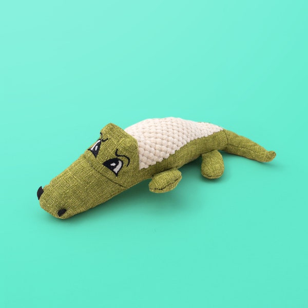 Alligator Dog Toy | Dog Chew Squeaker | Plush Dog Toy | Crocodile Pet Toy | Sustainable Dog Toy | Plush Squeaky Toy | New Dog Gift