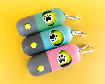 Dog Poop Bag Dispenser LED Flashlight Leash Dog Waste Bag