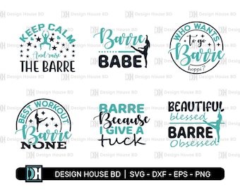 Barre svg, Barre Clipart, Barre Typography, Barre t-shirt Design, Barre Typography Design, Barre Svg Bundle, Dance Workout svg, Gymnastics