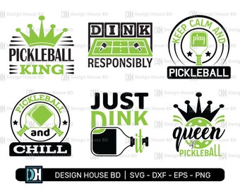 Pickleball SVG, Pickleball King svg, Pickleball SVG-bundel, Pickleball Cricut-bestanden, Eps, Png, Dxf
