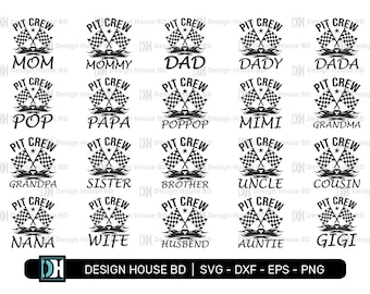 20-Pit Crew Family Bundle, Pit Crew Svg, Racing sayings svg, Racing Quote SVG, Car Racing SVG, Racing Svg Gifts, Race Track svg, Cricut file