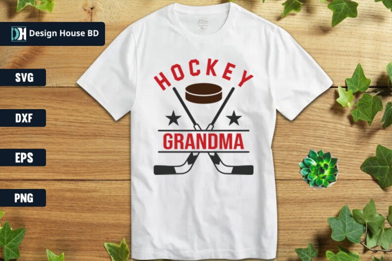Hockey Grandma Svg, Hockey SVG, Hockey Team svg, Hockey Shirt Design, Hockey Grandma Png, Hockey Cut File, Eps, Dxf image 2