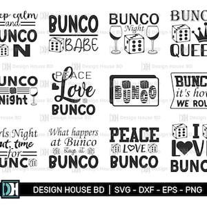 Dice Svg File, Bunco Svg, Bunco monogram, Piece love Bunco Svg, Casino clip art, Bunco Heartbeat,Bunco silhouette, dxf, eps, jpg, png, svg