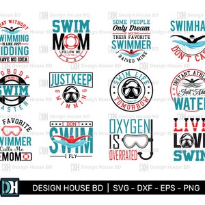 Swimming Svg Bundle, Swim Cut File, Silhouette, Silhouette, Clip Art, Cricut Cut File, Digital Download, Svg, Eps, Png, Dxf
