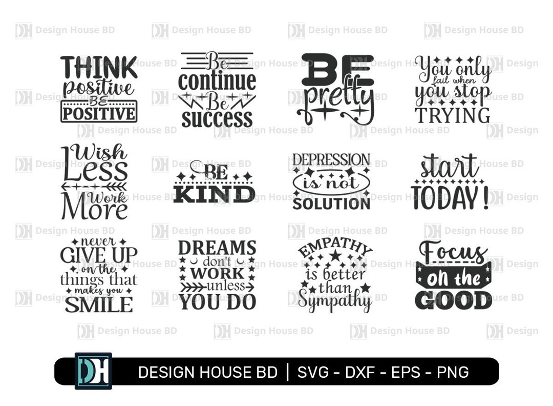 Motivational Quotes Svg Bundle, Inspirational Quotes Svg Bundle ...